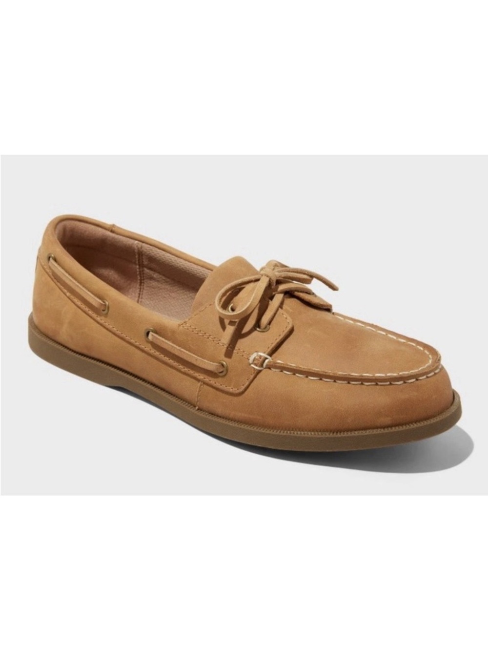 Leather Moccasin Loafer in Tan - Men's Casual Boat Shoe